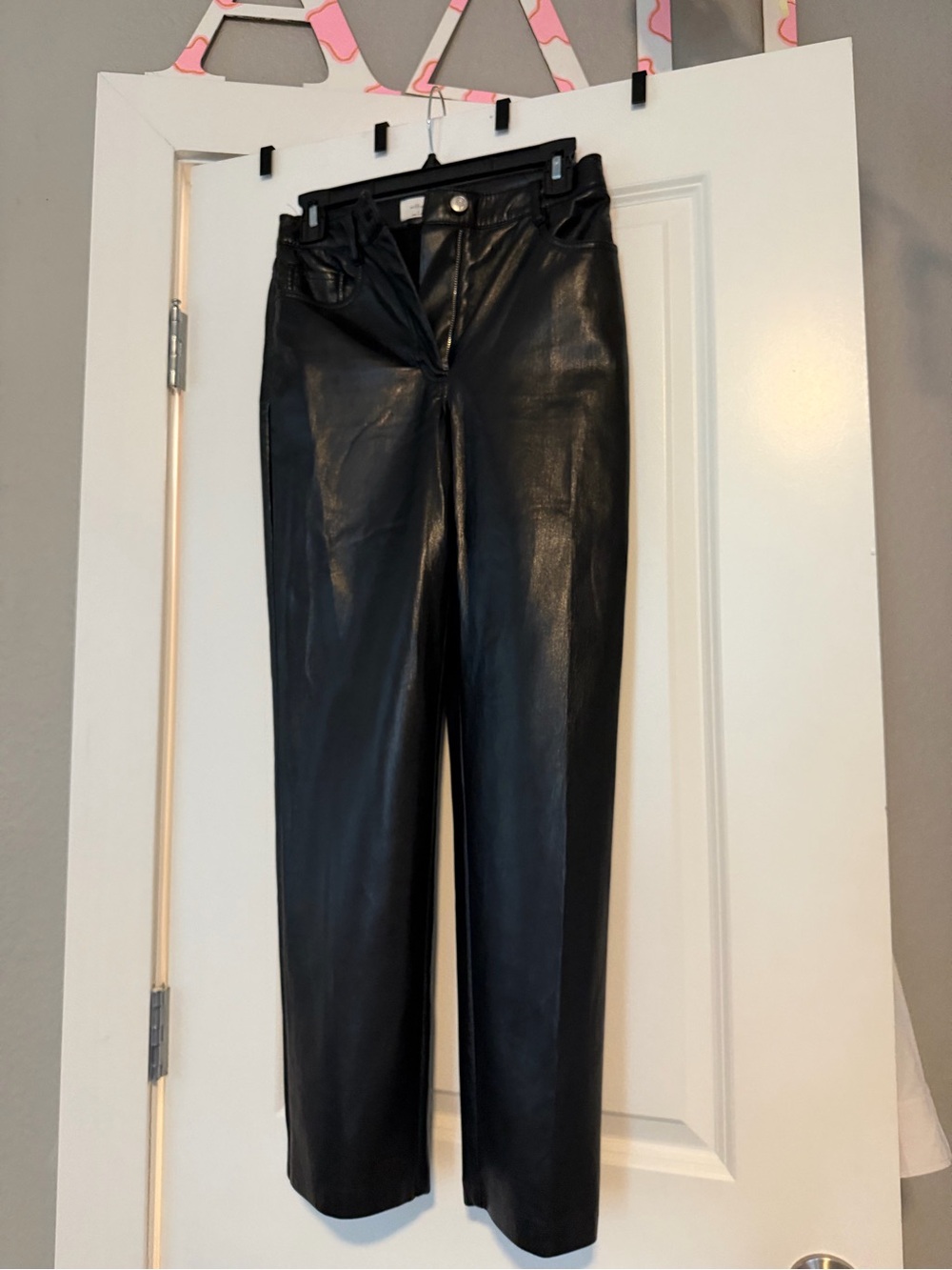 Wilfred Black Faux Leather Pants